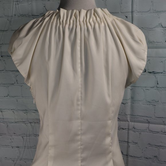 Express Off White Blouse, Side Zipper, Size Small - Picture 3 of 5